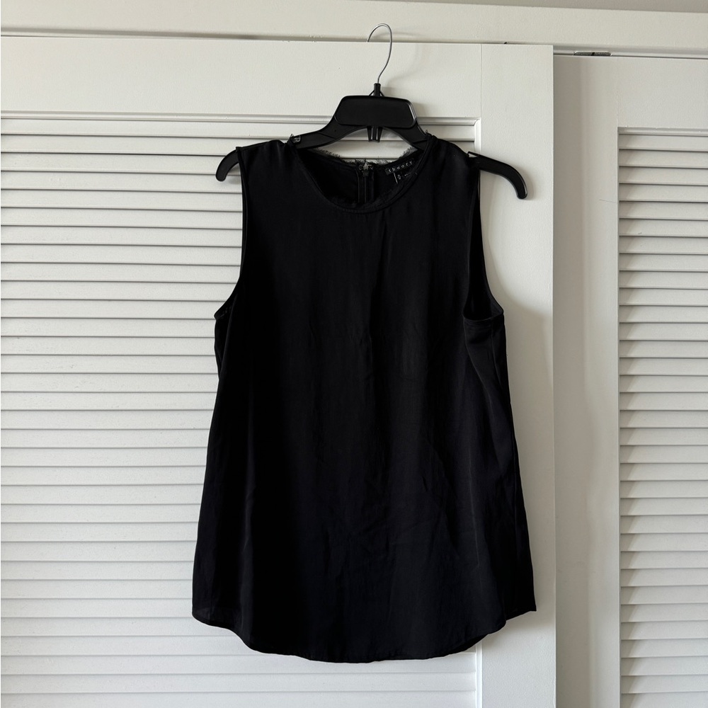 Theory Silk Tank Black Size M